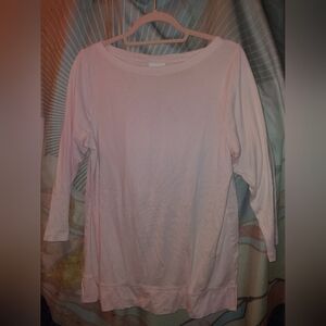 J. Jill Women's Pink Long Sleeve Top M TALL